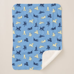 Couverture Sherpa Chiots de laboratoire jaune et noir sur Arrière -