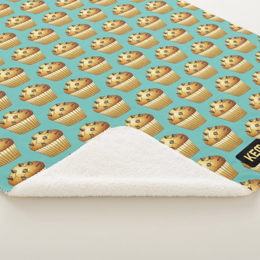 Couverture Sherpa Choc Chip Muffins Motif - Vos propres initiales su (3/4)
