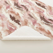 Couverture Sherpa Chocolat à crème rose Brown Abstrait (3/4)