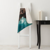 Couverture Sherpa Chocolat Joueur Labrador nage sous l'eau (En situation)