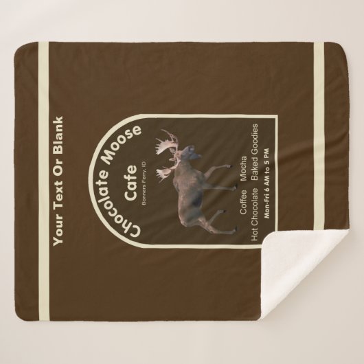 Couverture Sherpa Chocolat Moose Café (Devant (Horizontal))