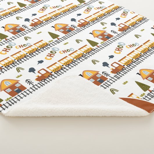 Couverture Sherpa Choo Choo Train Motif Prénom Little Kid (3/4)