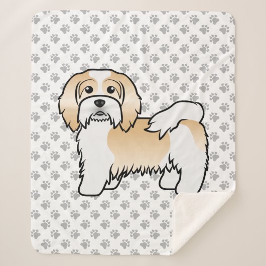 Couverture Sherpa Chose De Dessin Cute Fawn Et White Havanais (Devant)