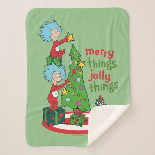 Couverture Sherpa Chose Une Chose Deux Merry Things Jolly Things (Devant)