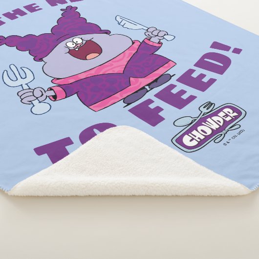 Couverture Sherpa Chouette avec Fourche et couteau (3/4)