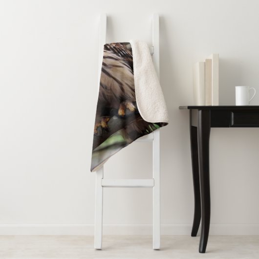 Couverture Sherpa Chouette barrée (En situation)