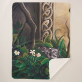 Couverture Sherpa Chouette blanche celtique (Devant)