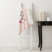 Couverture Sherpa Chouette cartonnée amoureux Coeur Saint-Valentin (En situation)