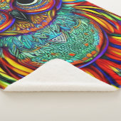 Couverture Sherpa Chouette colorée Sherpa Blanket (3/4)