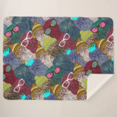 Couverture Sherpa Chouette dans la couronne (Devant (Horizontal))