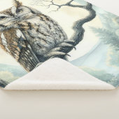 Couverture Sherpa Chouette de crayon d'aquarelle (3/4)