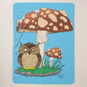 Couverture Sherpa Chouette de douche de printemps (Devant)