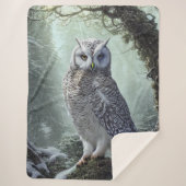 Couverture Sherpa Chouette des neiges Sherpa Blanket (Devant)
