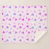 Couverture Sherpa Chouette et plume (Devant (Horizontal))