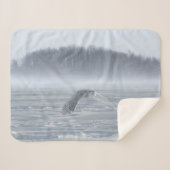 Couverture Sherpa Chouette Neige Volant En Hiver (Devant (Horizontal))