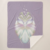 Couverture Sherpa Chouette Oracle Pastel Purple (Devant)