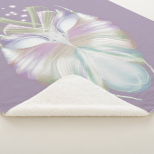 Couverture Sherpa Chouette Oracle Pastel Purple