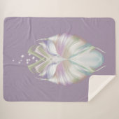 Couverture Sherpa Chouette Oracle Pastel Purple (Devant (Horizontal))