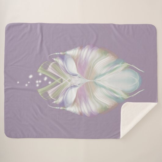 Couverture Sherpa Chouette Oracle Pastel Purple (Devant (Horizontal))