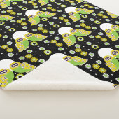 Couverture Sherpa Chouette scandinave Art folklorique Sherpa Blanket (3/4)