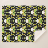 Couverture Sherpa Chouette scandinave Art folklorique Sherpa Blanket (Devant (Horizontal))