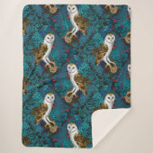 Couverture Sherpa Chouettes, fougères, chênes et baies 3 (Devant)