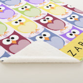 Couverture Sherpa Chouettes mignonnes, Chouette Motif, Chouettes col (3/4)
