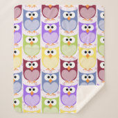 Couverture Sherpa Chouettes mignonnes, Chouette Motif, Chouettes pou (Devant)