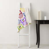 Couverture Sherpa Chouettes mignonnes, Chouette Motif, Chouettes pou (En situation)