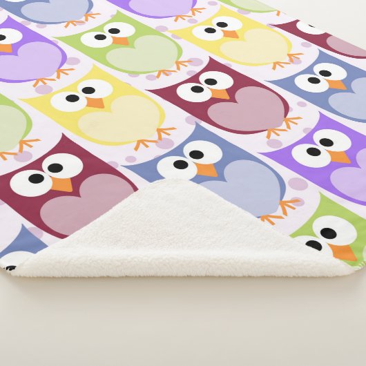 Couverture Sherpa Chouettes mignonnes, Chouette Motif, Chouettes pou (3/4)