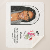 Couverture Sherpa Christian AOÛT Naissance Mois Fleur NOM PHOTO (Devant)