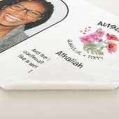 Couverture Sherpa Christian AOÛT Naissance Mois Fleur NOM PHOTO (3/4)