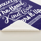 Couverture Sherpa Christian Encouragement Quote – Anxiety & Kindness (3/4)