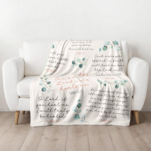 Couverture Sherpa Christian Gift I Lg Cosy Healing Scriptures Prière