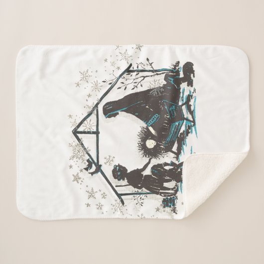 Couverture Sherpa Christian Saint Bébé Jésus Noël Nativité Scène (Devant (Horizontal))