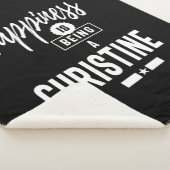 Couverture Sherpa Christine Nom personnalisé Cadeau Anniversaire (3/4)
