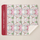 Couverture Sherpa Christmas Fairy Tale Motif Nom de famille (Devant (Horizontal))
