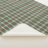 Couverture Sherpa Christmas Plaid, Green, Red, White (3/4)