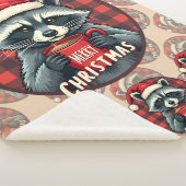 Couverture Sherpa Christmas Raccoon Cocoa Cheer (3/4)