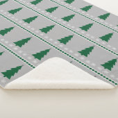 Couverture Sherpa Christmas Tree and Snowflakes Pattern, (3/4)