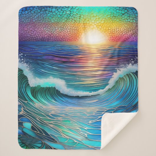 Couverture Sherpa Chroma Sea Seascape (Devant)