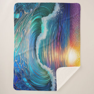 Couverture Sherpa Chroma Sea Seascape