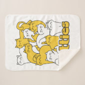 Couverture Sherpa Chubby Kitties Design - Cat Art adorable (Devant (Horizontal))