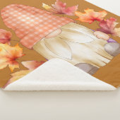 Couverture Sherpa Chute Gnome Avec Feuilles (3/4)