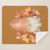 Couverture Sherpa Chute Gnome Avec Feuilles (Devant (Horizontal))