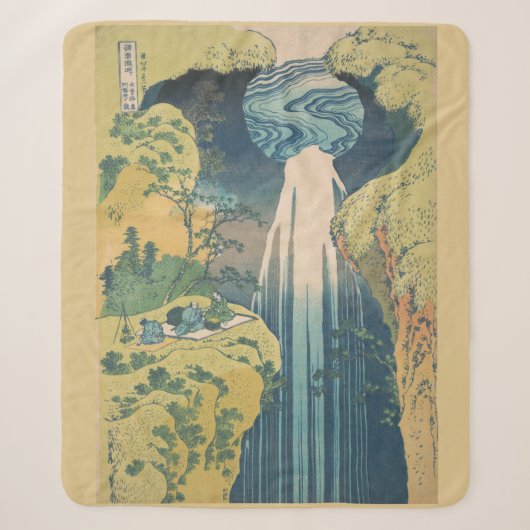 Couverture Sherpa Chutes d'Amida d'Hokusai Japon Cascade (Devant)