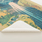 Couverture Sherpa Chutes d'Amida d'Hokusai Japon Cascade (3/4)