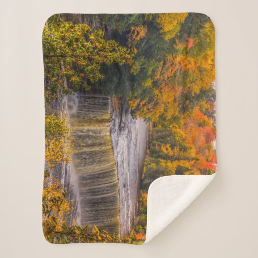 Couverture Sherpa Chutes supérieures aux couleurs automnales (Devant)