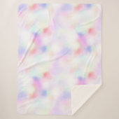 Couverture Sherpa Ciel arc-en-ciel rose unicorne violet (Devant)