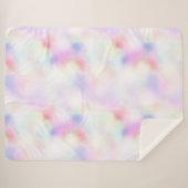 Couverture Sherpa Ciel arc-en-ciel rose unicorne violet (Devant (Horizontal))